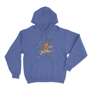 Isaiah Rashad Burning House Unisex Hoodie Blue